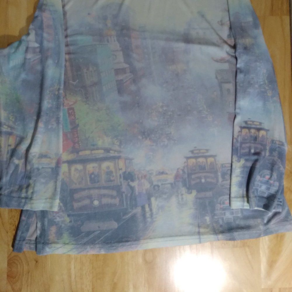 Vintage Amanda Hong Kong AOP Illustration Shirt Blouse - Picture 8 of 8